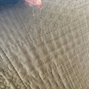 Gold Clover and Pearl Necklace